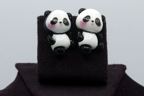 Cute Panda Bear Stud Earrings - Image 3