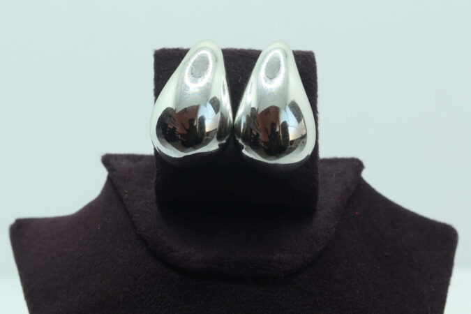 Sterling Silver Teardrop Stud Earrings
